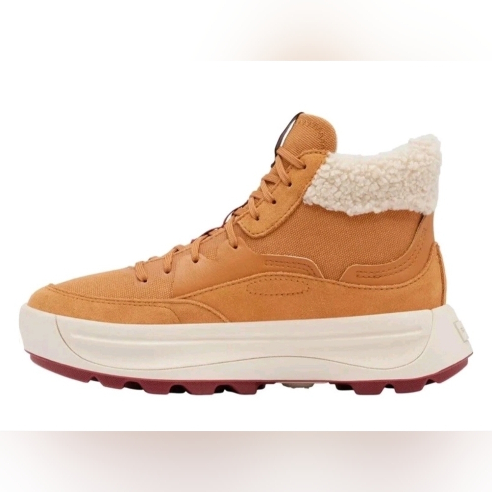 đťSorel X Calia Ona 503 Mid Cozy Sneaker Boot, CanynGld/Bleached Ceramic Size 11